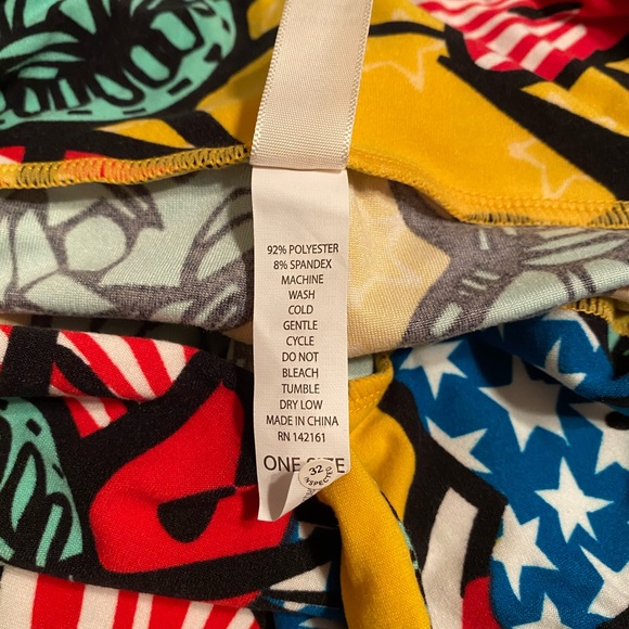 NWOT LLR “Americana” OS Leggings - Picture 5 of 5